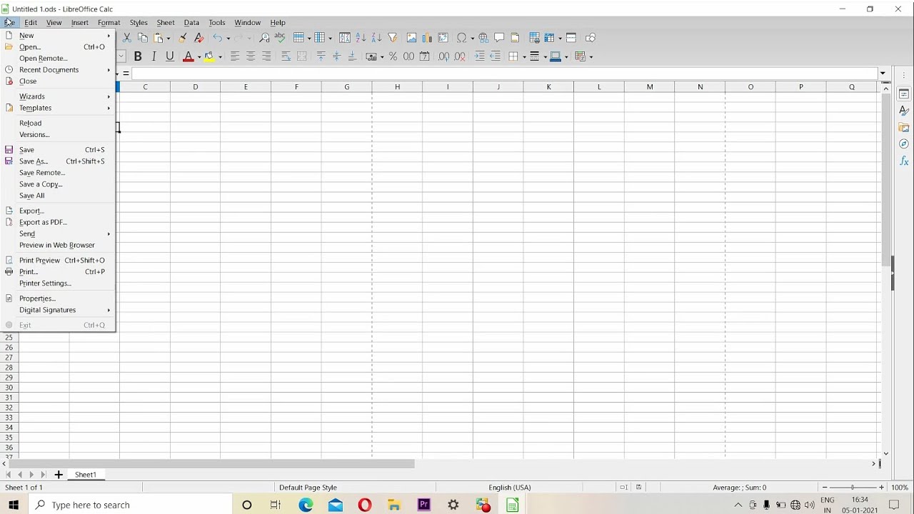 LibreOffice Calc Spreadsheet Tutorial File Menu Part 2 In Hindi YouTube Libreoffice calc spreadsheet tutorial file menu part 2 in hindi youtube