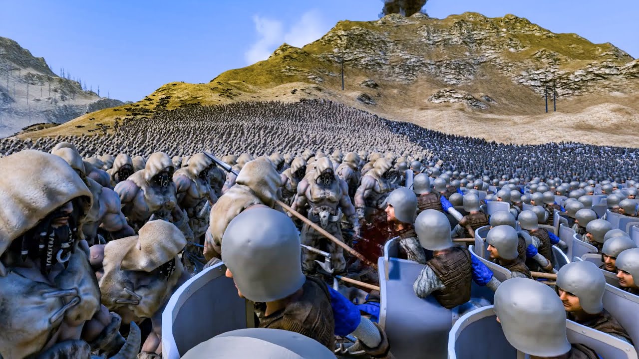 Wild Mans VS Spearmans   Ultimate Epic Battle Simulator 2 UEBS 2