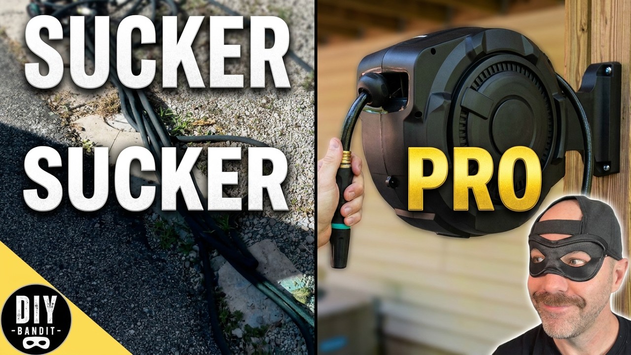 🔥 Wall-Mounted Retractable Garden Hose Reel  |  Easy Installation Instructions + Review