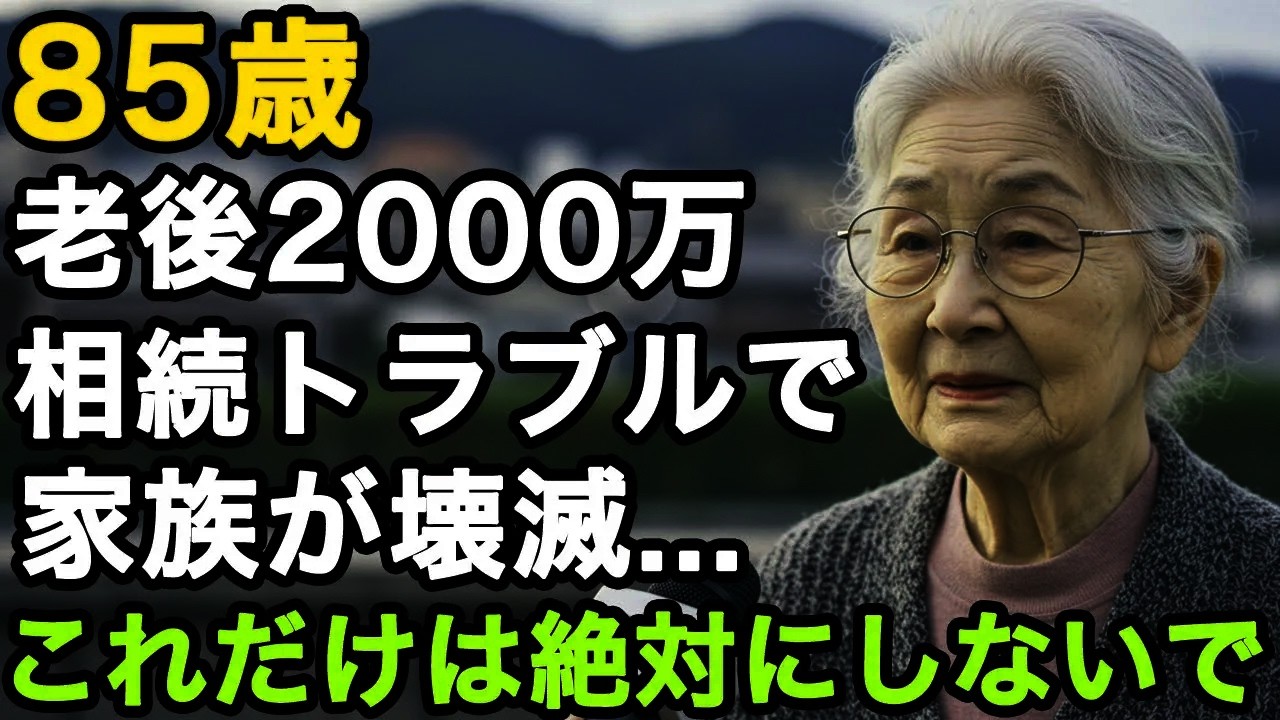 85歳女性。2000万の遺言書で相続トラブルになり、家族が崩壊しました。遺言書には、とんでもない罠がありました。私の人生最大の失敗を聞いてください。【60代以上の方へ/老後の幸せ/シニア】