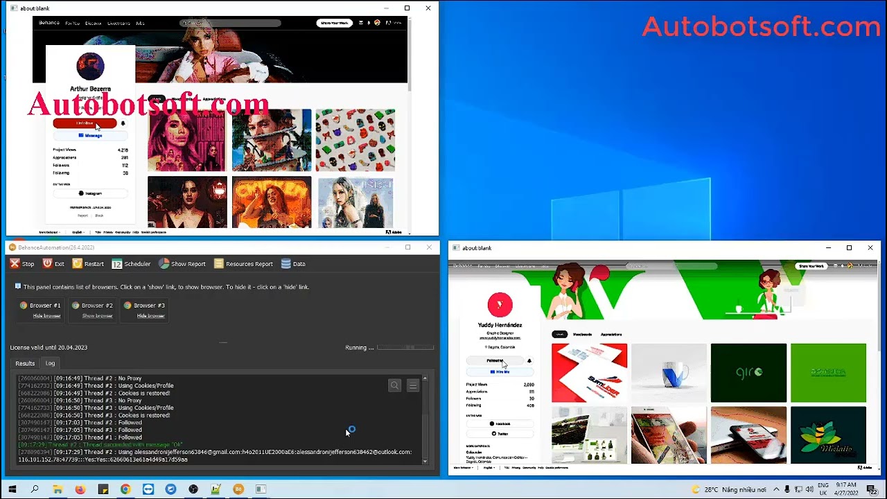 Auto follow users on Behance - Behance Auto Tool - Mass follow users on Behance