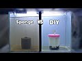 Sponge filter vs homemade filter  fish tank filter