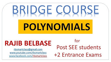 Polynomials(MCQs) || Bridge Course(+2 Entrance) || RB Smart Class