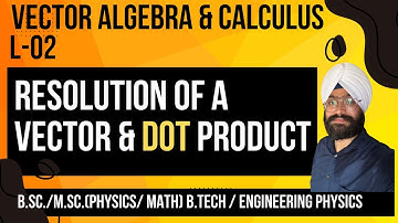 L 2 Resolution of a Vector | Scalar Product of Vectors  | BSc Math | Physics | B. Tech. | EMFT