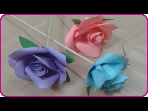 طريقة عمل عود من الزهور رائع من الورق مع الخطوات 