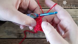 Crochet Linked Double Crochet Tutorial Left Handed