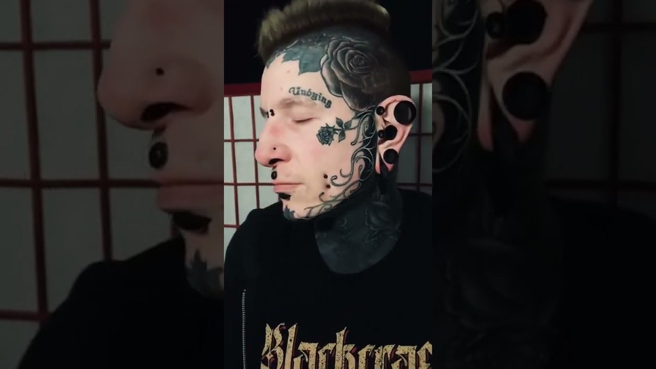 Caskey face tattoos | Orangetattooshop.com
