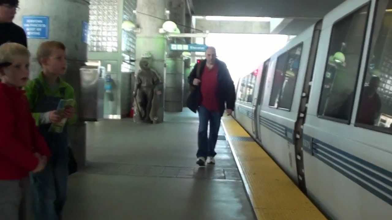 BART From San Francisco Int'l Airport to Millbrae - Full Section Ride (HD)