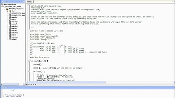 Change the ATtiny85 clock speed on the fly