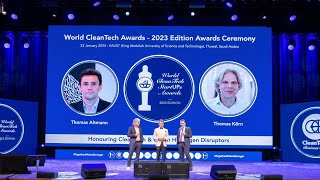 Thomas Altmann and Thomas Korn on World CleanTech StartUPs Awards 2023 at WCA2023 KAUST Ceremony
