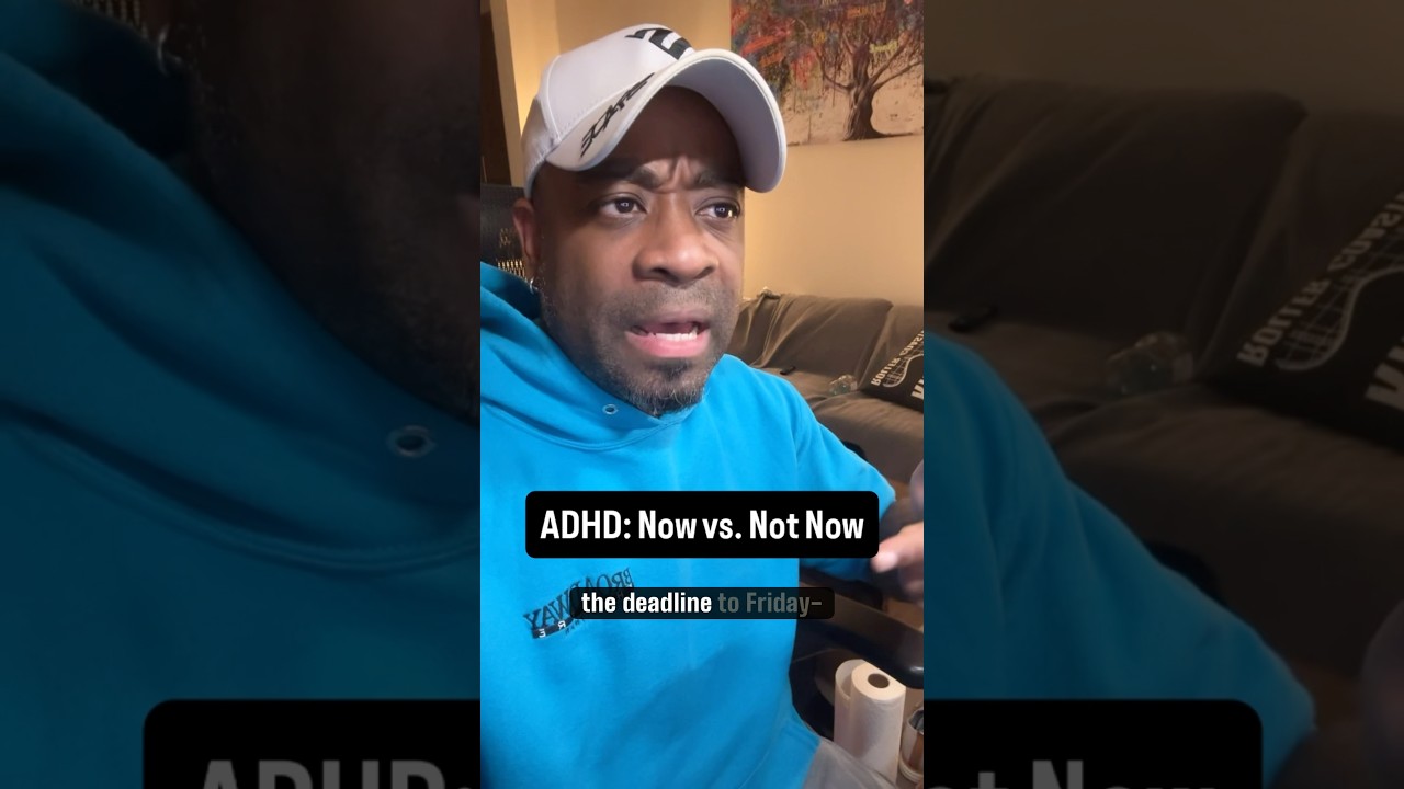 ADHD NOW vs. ADHD NOT NOW. 😅 #thevibewithky #adhd #adhdbrain #adhders