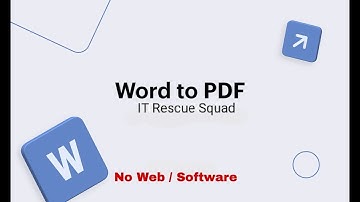 Convert Word to PDF Instantly – No Software or Website Needed!  IT Rescue Squad , #tricksandtips