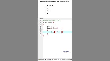 Printing star pattern 2 using C Programming