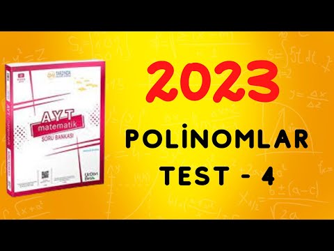 2023 | 345 AYT MATEMATİK SORU BANKASI ÇÖZÜMLERİ | POLİNOMLAR TEST 4