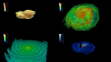 Binary Neutron Star Merger (Density, Gravitational Waves, Entropy, Ejecta)