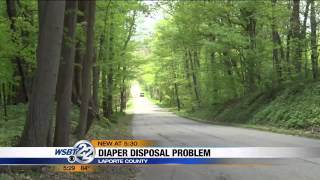 Hundreds of used adult diapers found along road