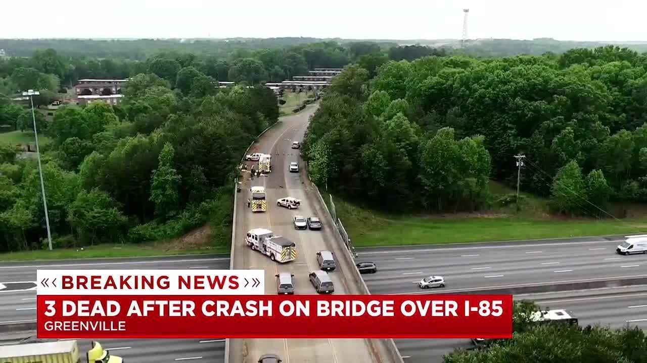 3 dead after crash on I-85 bridge in Greenville County - YouTube