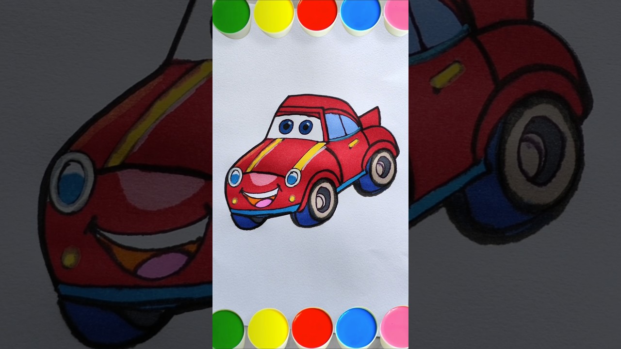 How to draw Lightning McQueen Car step by step drawing 