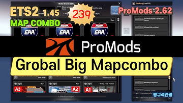 ETS2 1.45 Global Big Map combo, How to make, EAA 1.45 + Eurasia map combo