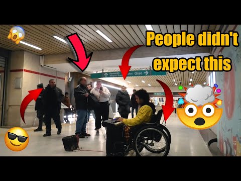 Watch people's reactions when a disabled boy plays the piano !