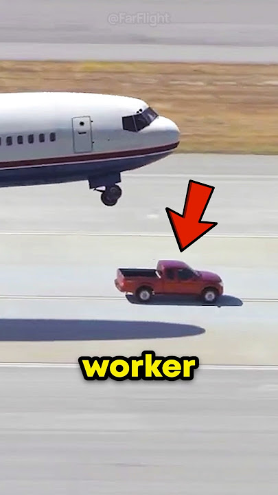 Airport Worker RISKS Life To Save Airplane 😨✈️