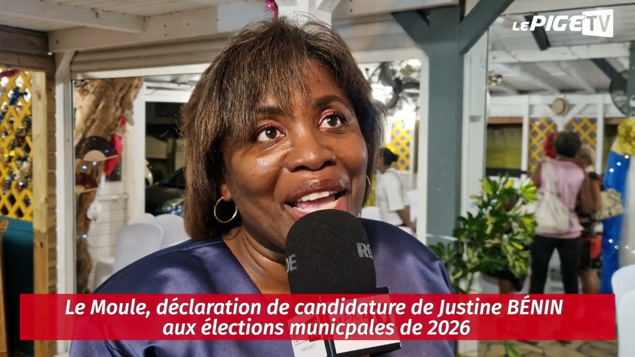 Le Moule, déclaration de candidature de Justine BÉNIN aux élections municipales de 2026