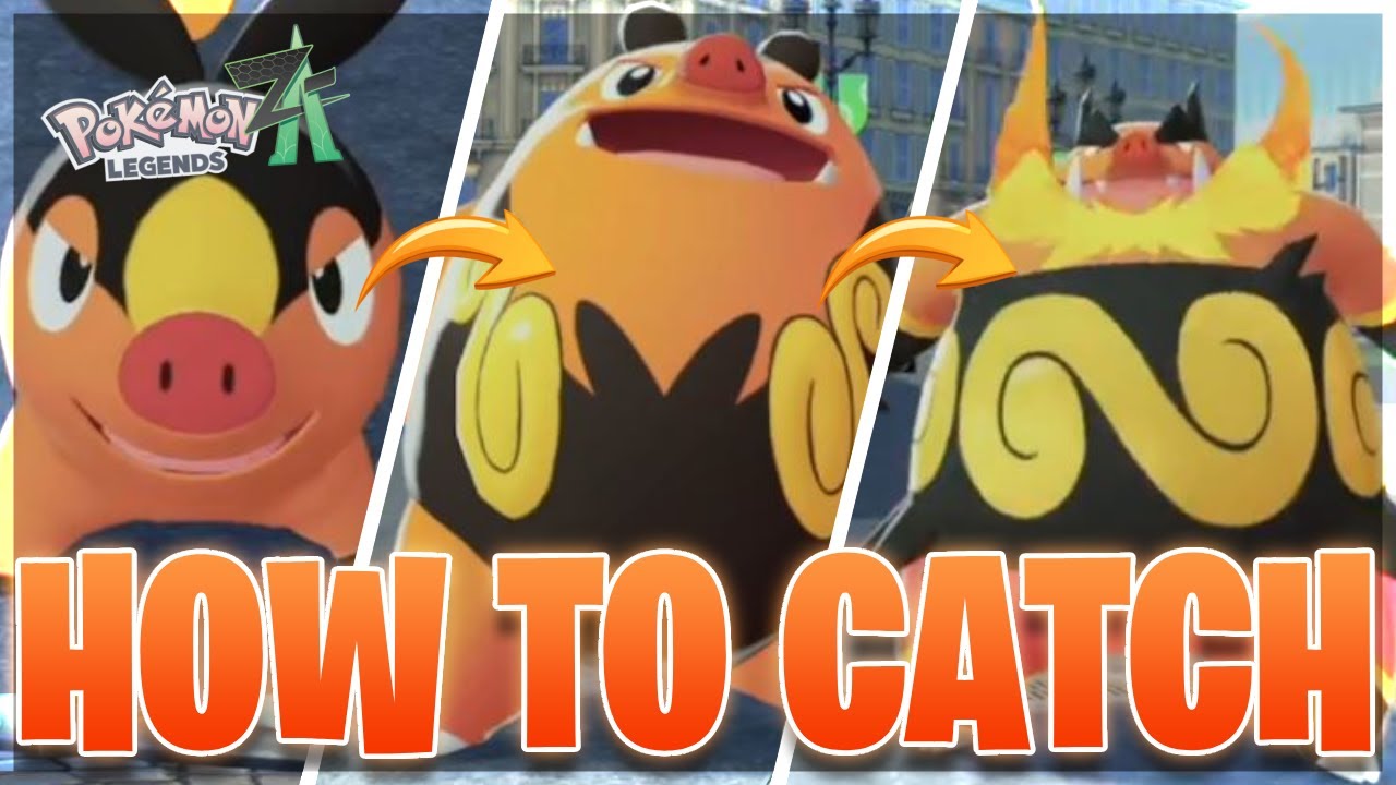 Как поймать Тепига и превратить его в Пигнайта и Эмбоара в Pokemon Legends Z-A!