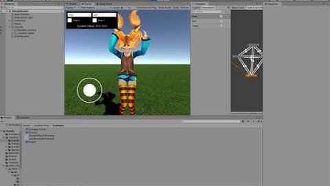 Unity character control by virtual joystick sample.