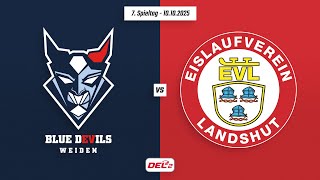 7. Spieltag DEL2 | Blue Devils Weiden vs. EV Landshut | Game Highlights