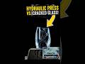 Hydraulic Press vs. Cracked Crystal Glass 😱 #shorts #usa #satisfying