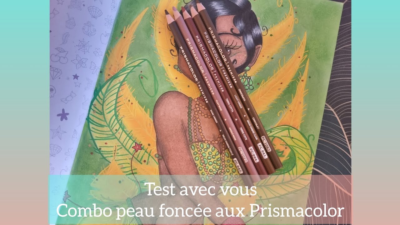 Je teste avec vous un coloriage d'un portrait avec une peau foncée