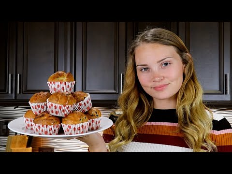 ASMR Baking Blueberry Muffins