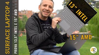 Recensione SURFACE LAPTOP 4  confronto INTEL vs  RYZEN e 13,5