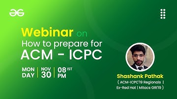 Webinar | How to Prepare for ACM-ICPC