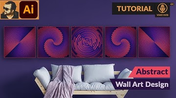 How to design a abstract art wall painting in Adobe Illustrator | Tutorial