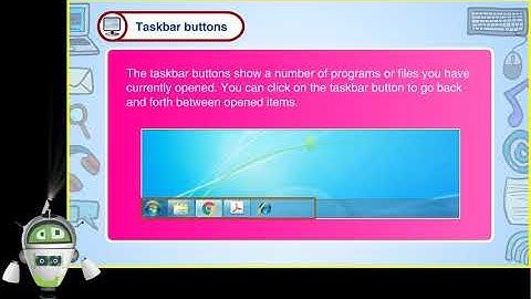 Introduction to Windows 7 Part 4 - Taskbar buttons | Computer Knowledge for Class 3 | Chapter 2