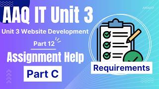 BTEC IT AAQ | Unit 3 Website Dev | "ASSIGNMENT B - REQUIREMENTS - AAQ IT P5 M5 D3 | P12
