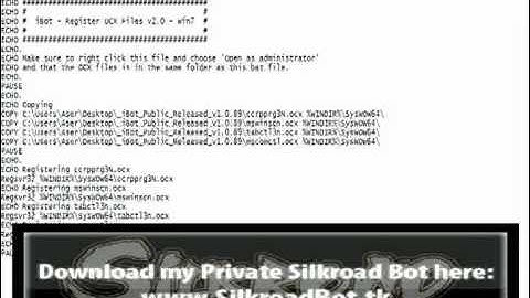 Download my PRIVATE Silkroad BOT for FREE -  SilkRoad Bot How to setup I-Bot for Windows 7 users.mpg