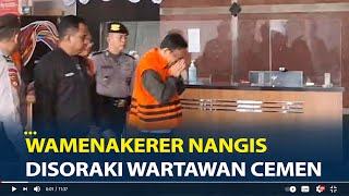 Momen Wamenaker Immanuel Ebenezer Menangis Pakai Rompi Orange Sambil Diborgol