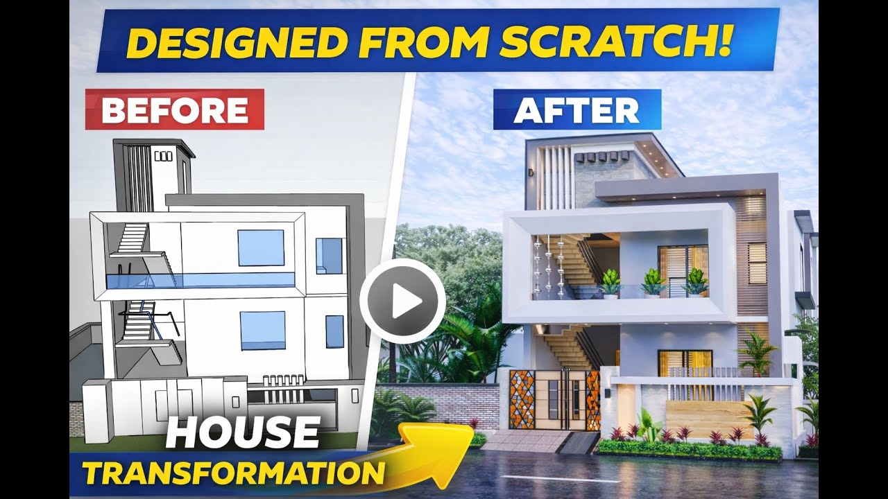 House Exterior Design from Scratch | SketchUp Modeling + Twin motion Render
