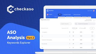 Checkaso ASO Analysis: Keywords Explorer