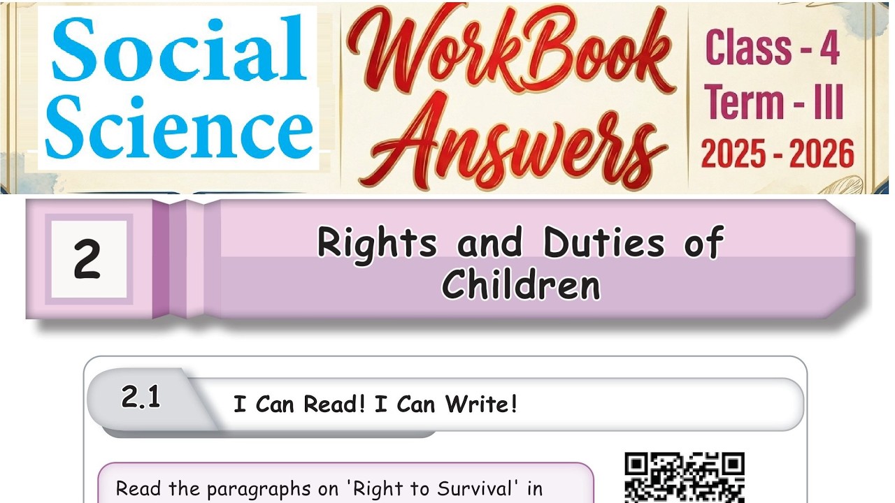 Class 4 Social Science Term 3 | Rights and Duties of Children | Workbook Answers 2025-2026