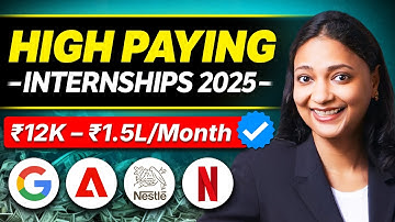 TOP High-Paying Internships in 2025 for College Students | ₹12K–₹1.5L Stipend | All Streams