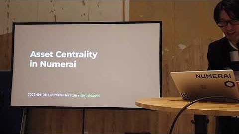 Numerai Community Meetup - Tokyo - Talk 3 - Asset Centrality in Numerai by Yoshiso