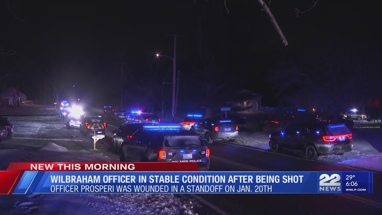 Wilbraham officer in stable condition after being shot - YouTube
