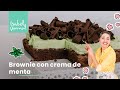 Brownie con crema de menta