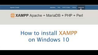 how to install xampp server on windows 10
