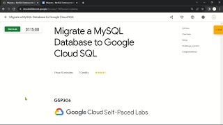 Migrate a MySQL Database to Google Cloud SQL | GSP306 | Solution