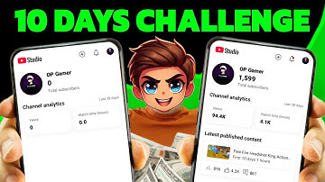 10 DAYS Challenge ( Nice Result 😳 ) How To Grow Gaming Channel From 0 Subscribers