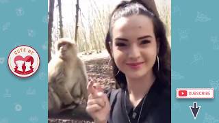 Funny Monkey With Girl... Funny Monkey Videos 2019